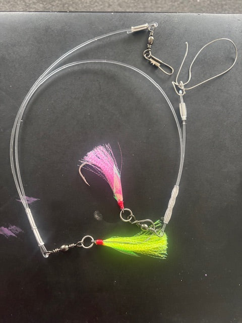 JW Mark 11 Flasher Rig - Twin 7/0 Hooks with Anti-Tangle Crimps | NZ Made