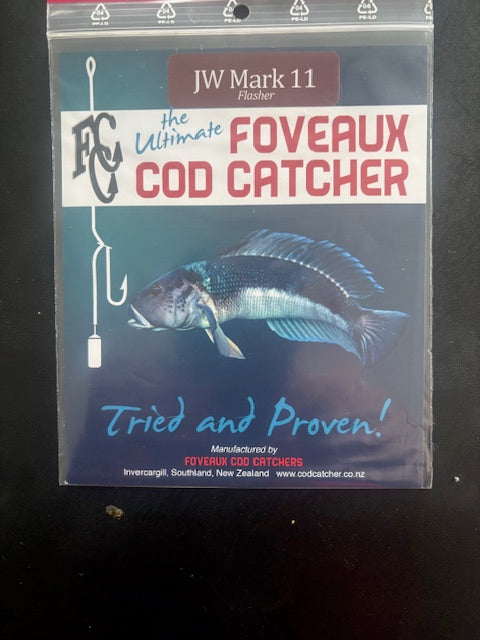 JW Mark 11 Flasher Rig - Twin 7/0 Hooks with Anti-Tangle Crimps | NZ Made